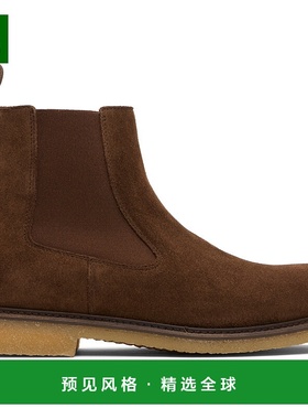 1h可退 香港直邮BOSS 波士 男士 棕色 Elasticated Panels 切尔西