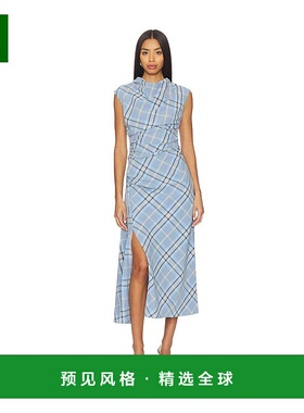 1h可退 香港直邮Simkhai 女士 Burke 垂褶中长连衣裙 5251181NP