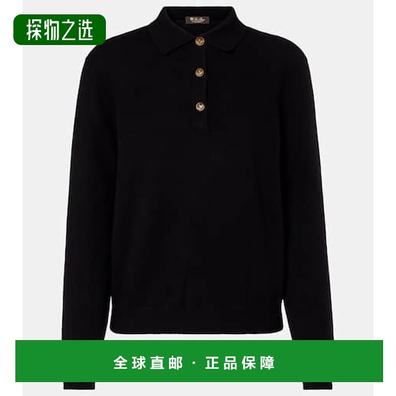 香港直邮Loro Piana 诺悠翩雅 女士 经典款羊绒Polo毛衣