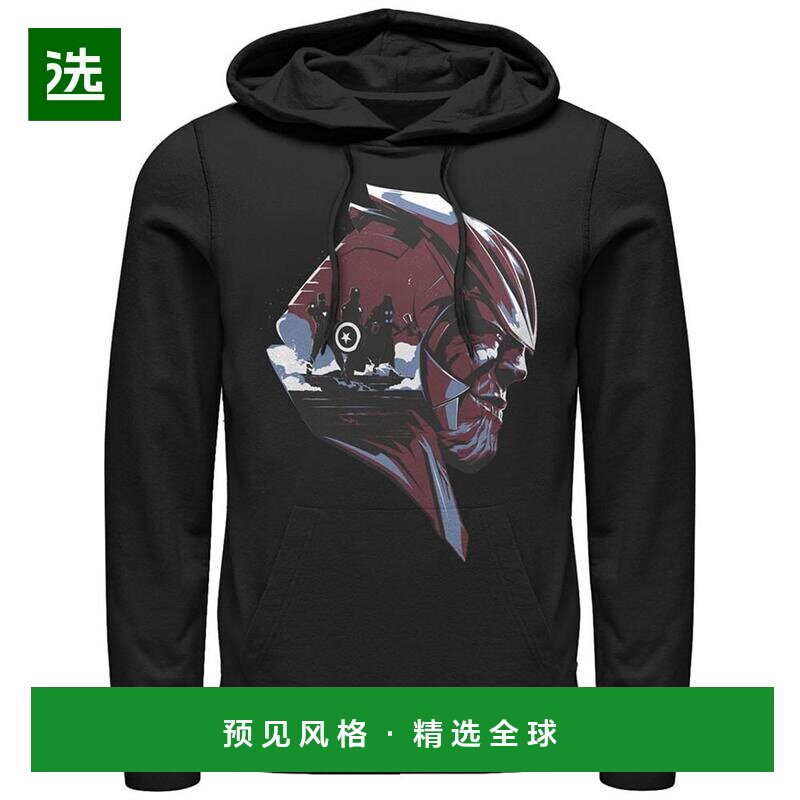 【美国直邮】Marvel 男士复仇者联盟终局之战灭霸头盔场景连帽卫