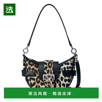 1h可退 香港直邮GANNI 甘尼 女士 Bucky 小号豹纹斜挎包 A6531