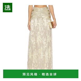 1h可退 香港直邮PATBO 女士 Dust 金色卢勒克斯长款半身裙 SAL331
