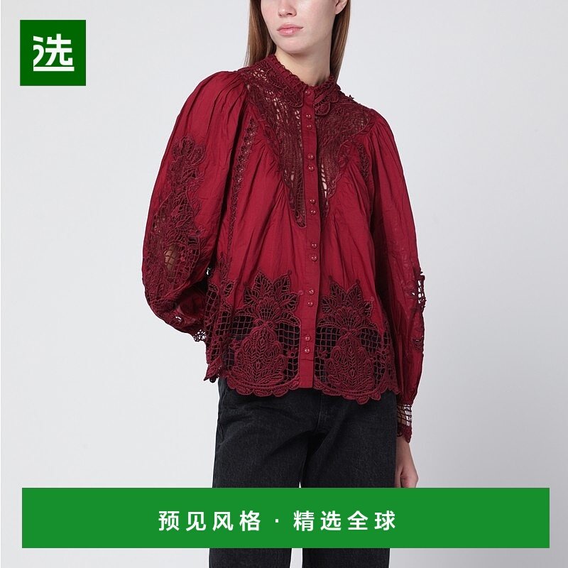 香港直邮FARM RIO 女士 Berry Garden 凸纹花边蕾丝衫 340369COL0