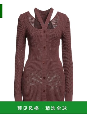 1h可退 香港直邮ANDREĀDAMO 女士 短款连衣裙 brown棕色 舒适时尚