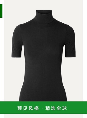 香港直邮Wolford 女士 高领短袖T恤 56218 black黑色 舒适时尚