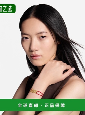 1h可退 欧洲直邮LV路易威登 Script女士红色金属手写体logo标