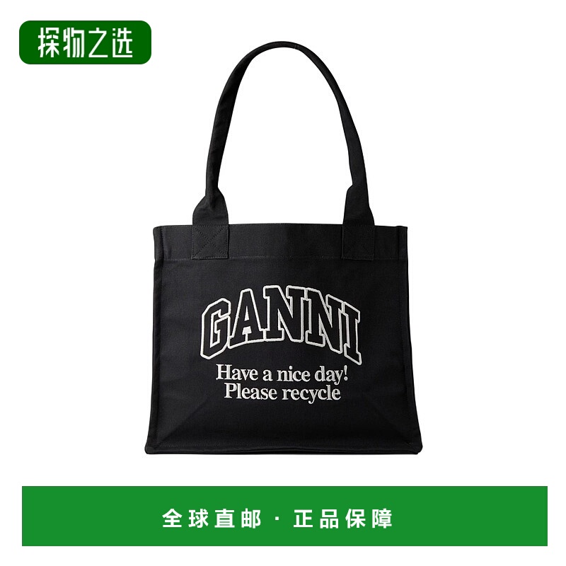 香港直邮Ganni 徽标手提袋 747881
