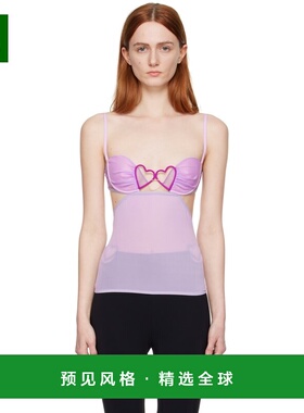 1h可退 香港直邮Nensi Dojaka 女士 独家发售紫色 Heart 吊带背心