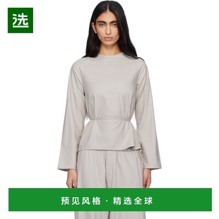 1h可退 香港直邮Baserange 女士 灰褐色 Long Sleeve Apron 上装