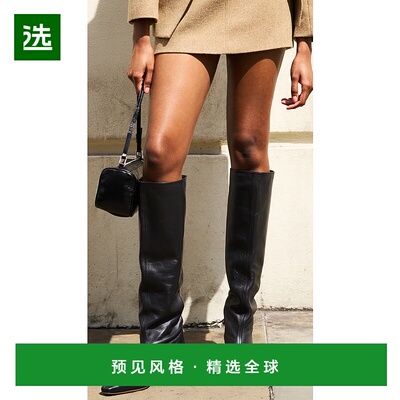 1h可退 香港直邮Staud 女士 Wally 靴子 black黑色 舒适时尚