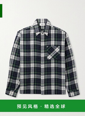 1h可退 香港直邮Celine 思琳 男士 格纹羊绒衬衫式衬衫 RC0B01194