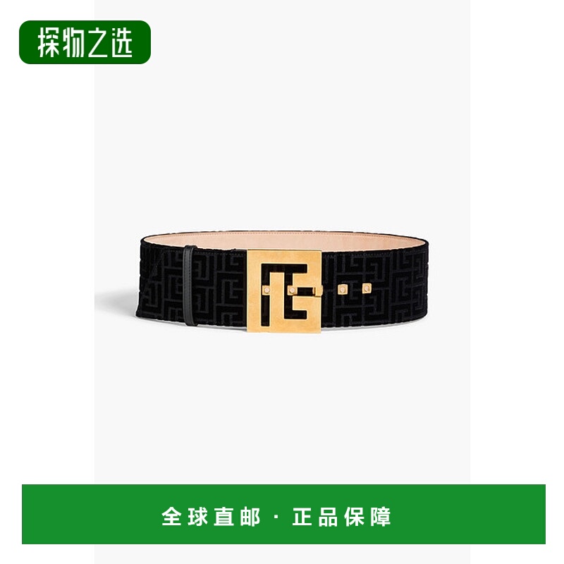香港直邮Balmain 巴尔曼 女士 Devoré-velvet 腰带 YN1WC060TEVL