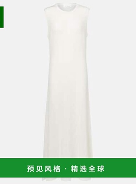 1h可退 香港直邮LISA YANG 女士 Madalena 羊绒真丝长款连衣裙
