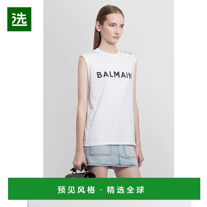 香港直邮Balmain 圆领T恤 AF1ED000BB02上衣女装