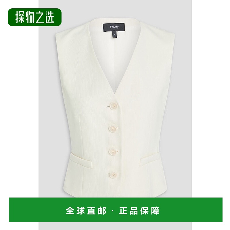 香港直邮THEORY 希尔瑞 女士 织纹绉纱背心 O0509102Y0CRICE
