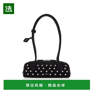 1h可退 香港直邮Alaïa 女士 Le Teckel 小号铆钉绒面革肩包(独家)