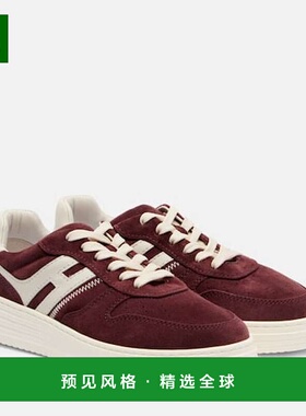 香港直邮Hogan 女士 H630 绒面革运动鞋 red红色 舒适时尚