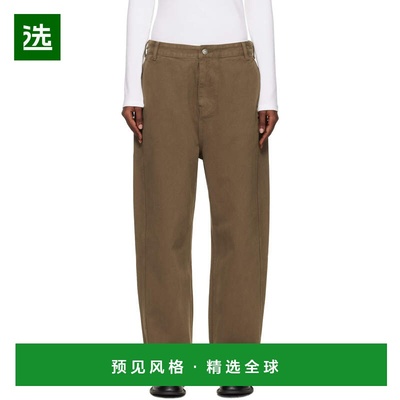 1h可退 香港直邮LE 17 SEPTEMBRE 女士 棕色 Side Seam Wide 牛仔