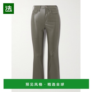 1h可退 香港直邮mother 女士 Insider Flood 短款仿皮小喇叭裤 10