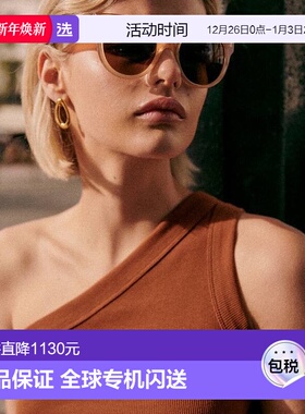 欧洲直邮Sezane 女士腮红色醋酸纤维太阳镜