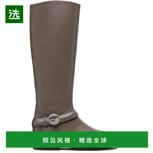 1h可退 香港直邮Coperni 女士 灰褐色 Belt Cavalier 高筒靴 COPS