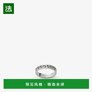 欧洲直邮FENDI 戒指 2025 银色和黑色戒指 年产品 1h可退