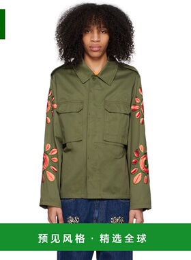 1h可退 香港直邮Bluemarble 男士 绿色刺绣夹克 JA47TW16A23