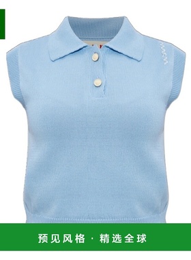 香港直邮Marni Logo编织背心 TTMD0115A0UFCN55刺绣高领