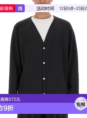 1h可退 香港直邮Needles 男士 带Logo针织开衫 MR304DBLACK