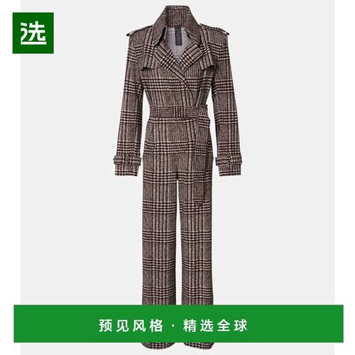 1h可退 香港直邮NORMA KAMALI 诺玛·卡玛丽 女士 威尔士王子格纹