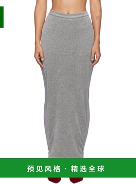 1h可退 【美国直邮】Pushbutton灰色混合短裙 女装半身裙 修身时