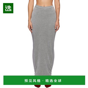 1h可退 【美国直邮】Pushbutton灰色混合短裙 女装半身裙 修身时