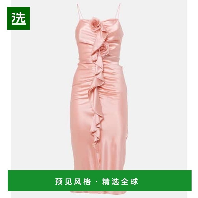 1h可退 香港直邮RODARTE 女士 crêpe 褶皱真丝中长连衣裙,女装/女士精品,连衣裙,淘宝优惠券,粉丝福利购,淘宝优惠卷