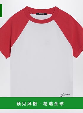 1h可退 香港直邮Jacquemus 女士 棒球白/红色T恤 25E251JS2052031