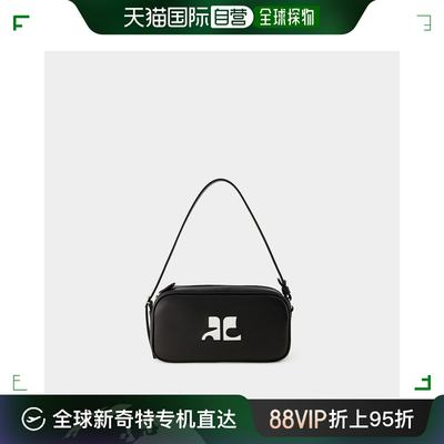 欧洲直邮R茅edition Baguette Bag - Courreges - Leather - Blac