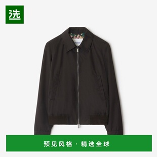 欧洲直邮Burberry博柏利 Highgrove系列男士齿轮色棉海格罗夫外套