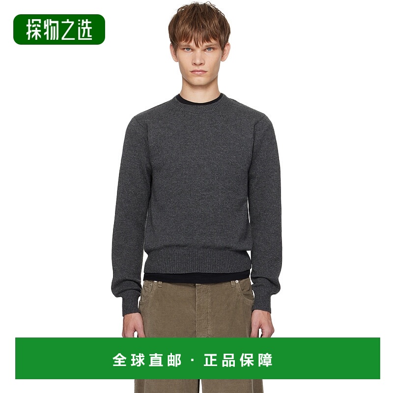 香港直邮AURALEE 男士 灰色 Light Cashmere Knit 毛衣 A25AP02CJ