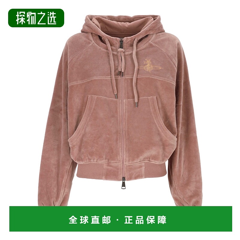 香港直邮Vivienne Westwood 抽绳拉链连帽衫 1I010012J009V