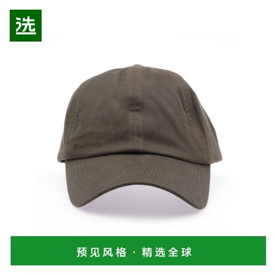 香港直邮Barbour 男士帽子 MHA0005MHAOL71 AW2025 绿色 徽标细节