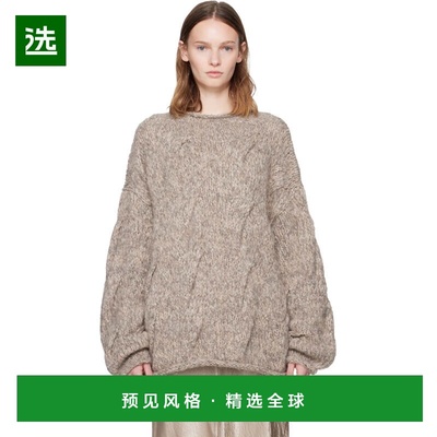 1h可退 香港直邮Lauren Manoogian 女士 灰色 Handknit Cable Rol