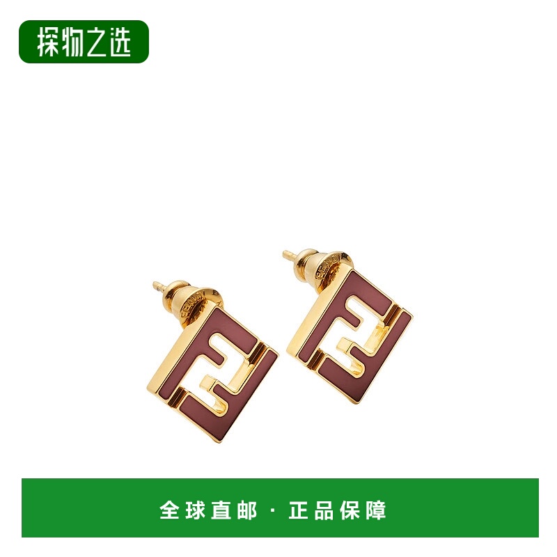 香港直邮Fendi FF图案耳钉 8AL294TL9