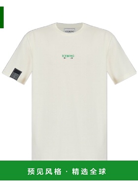 香港直邮ICEBERG 男士T恤 I1P0F04913126325 AW2025 白色 圆领徽T