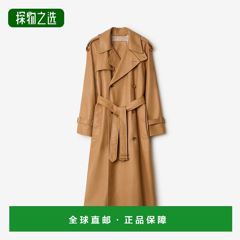 欧洲直邮Burberry (2025新品) 卡斯尔福德版型 – 长款皮革 Trenc