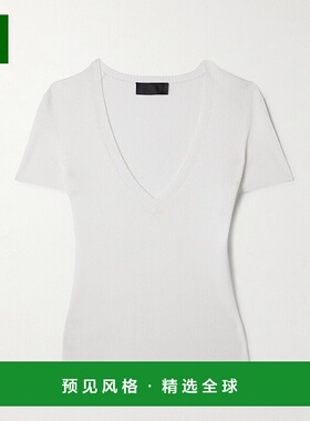 1h可退 香港直邮NILI LOTAN 女士 Italia 罗纹棉针织T恤 80955Y31