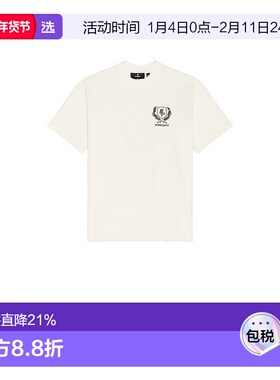 1h可退 香港直邮Represent 男士 盾徽T恤 MLM41069 white白色 舒