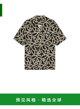 1h可退 香港直邮Allsaints 男士 链环短袖衬衫 M134SB black黑色