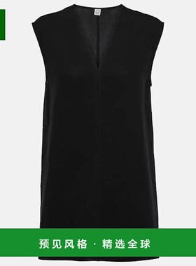 1h可退 香港直邮TOTÊME 女士 Fluid 上衣 black黑色 舒适时尚