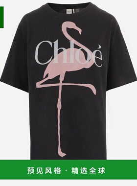 香港直邮CHLOÉ 女士T恤 CH26SJH20807070 SS2026 黑色 Cotton t-s