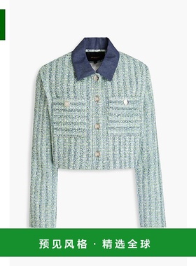 1h可退 香港直邮Maje 女士 短款金属感花呢夹克 MFPVE00541MULTIC