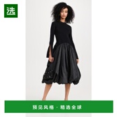 香港直邮Simkhai 女士 Kenlie 1h可退 高领中长连衣裙 black黑色